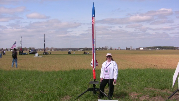Toni with Sally Ride on the pad