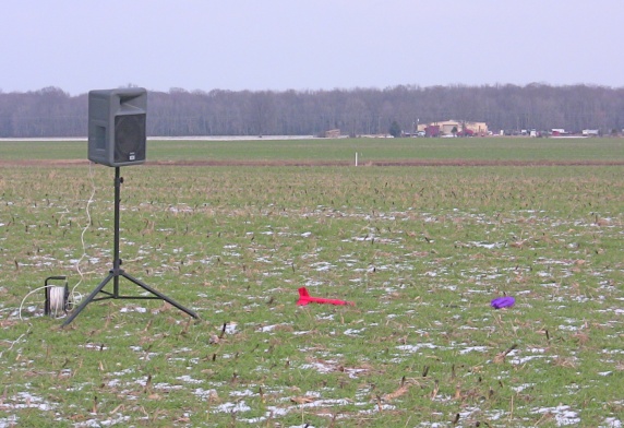 Der Big Red Max just missed the speaker upon landing