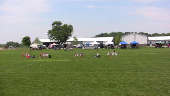 View of the flight line from the C rack