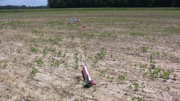 Sally Ride landing in the beans