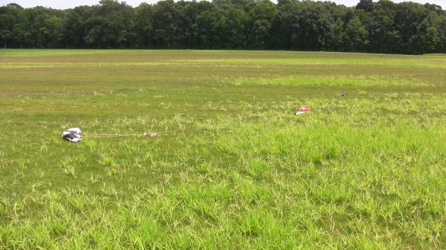 Shaken, Not Stirred landed in
        soft grass not far from the pad