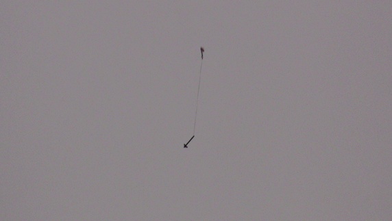 Shaken, Not Stirred descending on tangled drogue