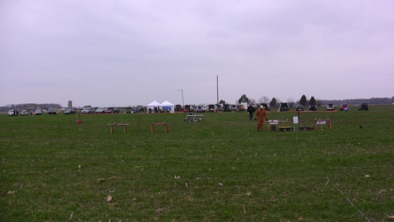 Crowded flight line despite the dismal skies