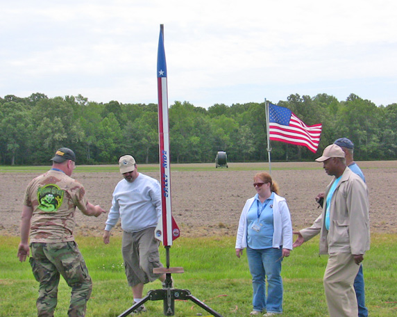 Sally Ride on the pad