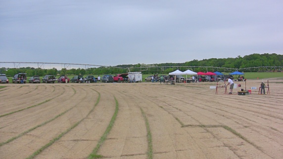 The sod farm tundra left after the green sod is harvested
