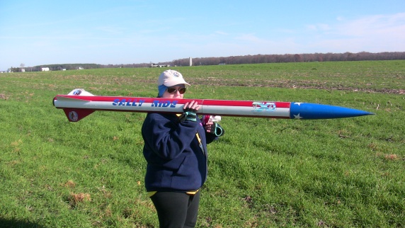 Toni retrieving Sally Ride
