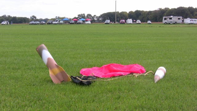 V2 stuck the one point landing