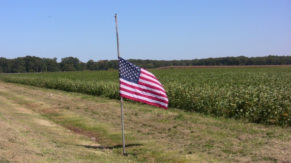 Flag was half-staff due to
        the deaths in Libya at the US Embassy