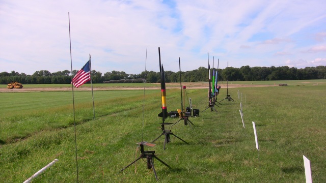 Rack of Rockets ready for
        launching